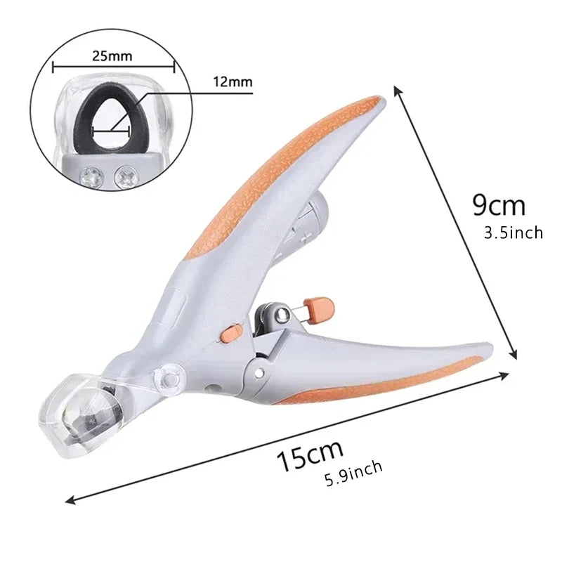 LED Light Pet Nail Clipper for Dogs & Cats, Precision Nail Trimmer with Magnification for Safe Home Grooming
