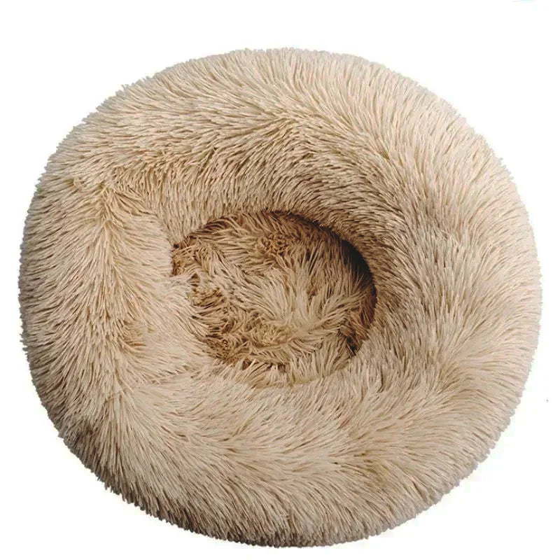 40-90cm Round Pet Bed – Super Soft Plush Dog & Cat House for Medium & Large Dogs, Winter Warm Sleeping Bed