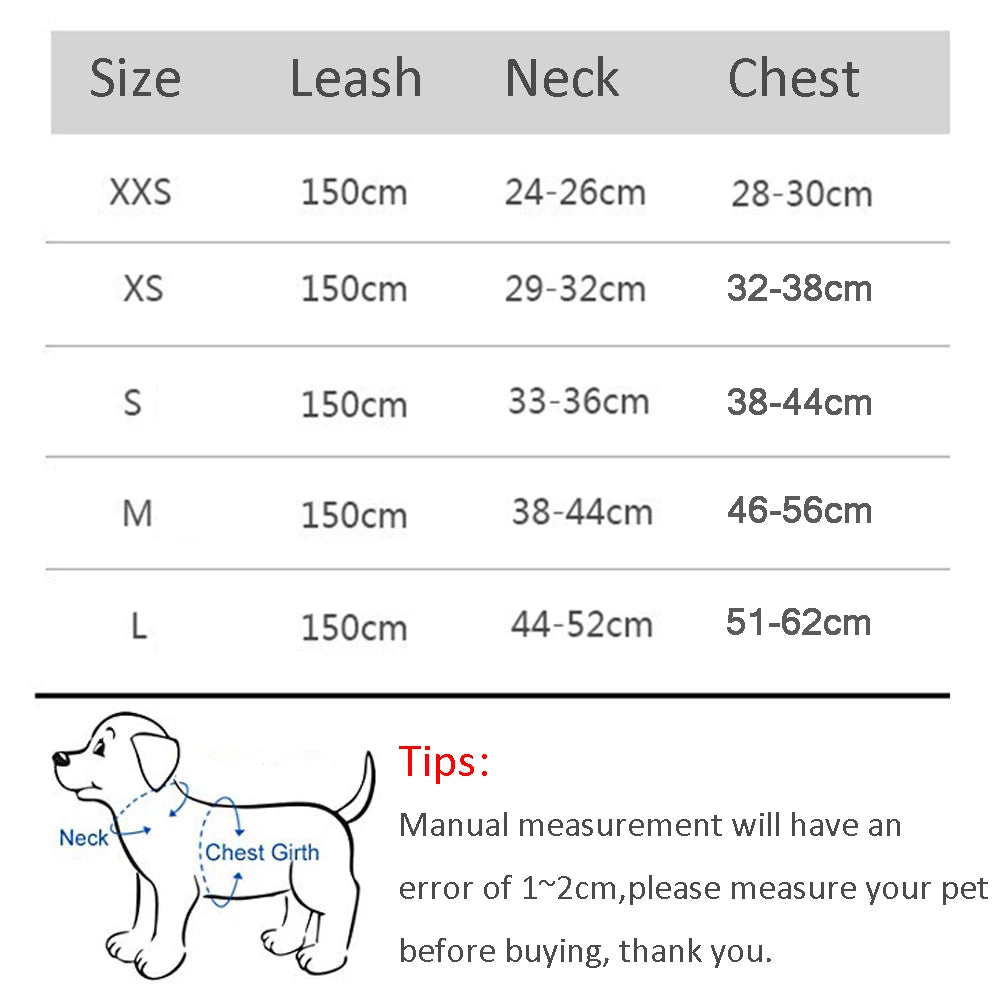 Dog Harness and Leash Set for Small Dogs and Cats, Adjustable Puppy Vest Harness with Walking Lead for Chihuahua, Pug, French Bulldog