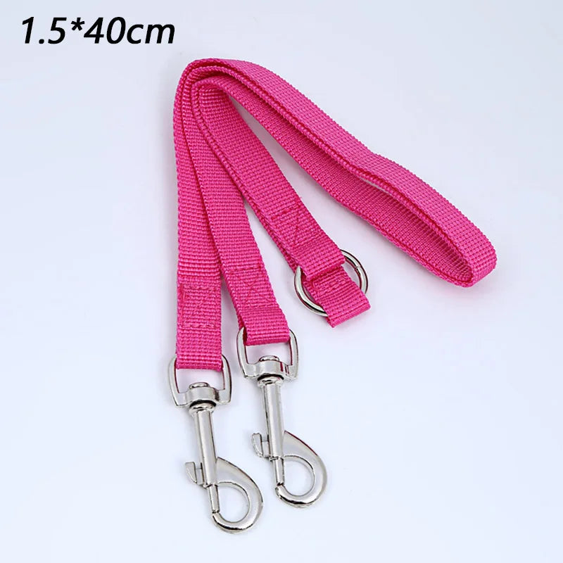 Double Dog Leash Dual Coupler, Adjustable V-Shaped Nylon Lead for Walking Two Dogs, Colorful Two-Way Pet Leash