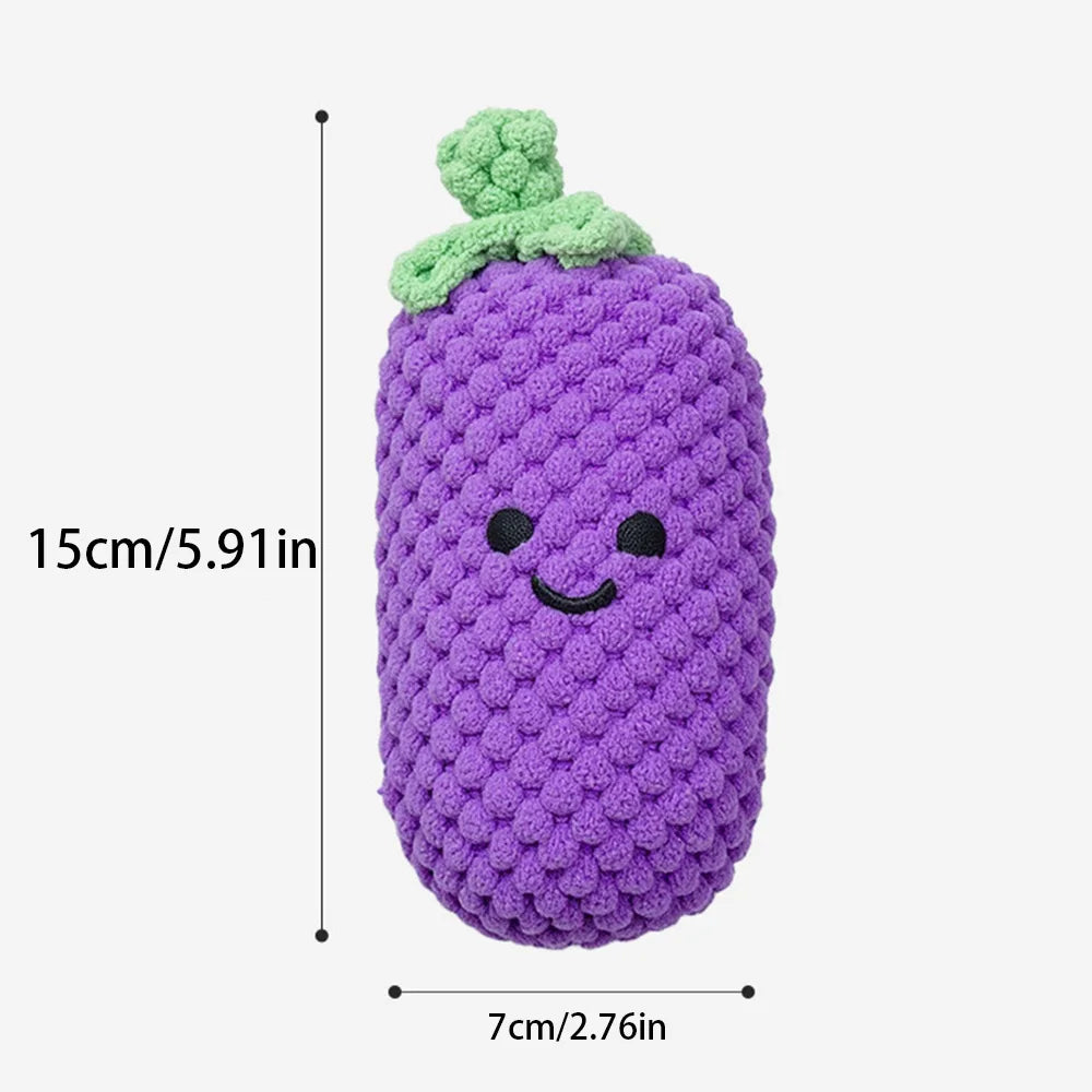 Plush Broccoli Dog Toy, Squeaky Chew Toy for Large Dogs and Corgis, Interactive Puppy Teething and Boredom Relief Toy, Pet Molar Chew Supplies