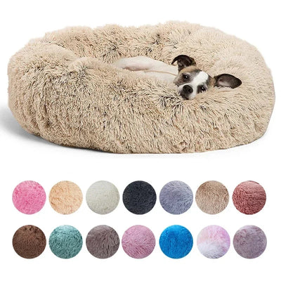 40-90cm Round Pet Bed – Super Soft Plush Dog & Cat House for Medium & Large Dogs, Winter Warm Sleeping Bed