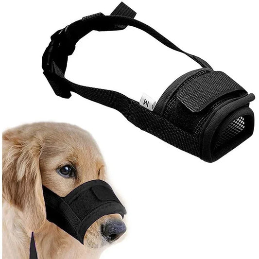 Adjustable Dog Muzzle for Small Dogs, Anti-Bark, Anti-Chewing Mesh Grooming Mouth Cover with Nylon Strap, Pet Accessories