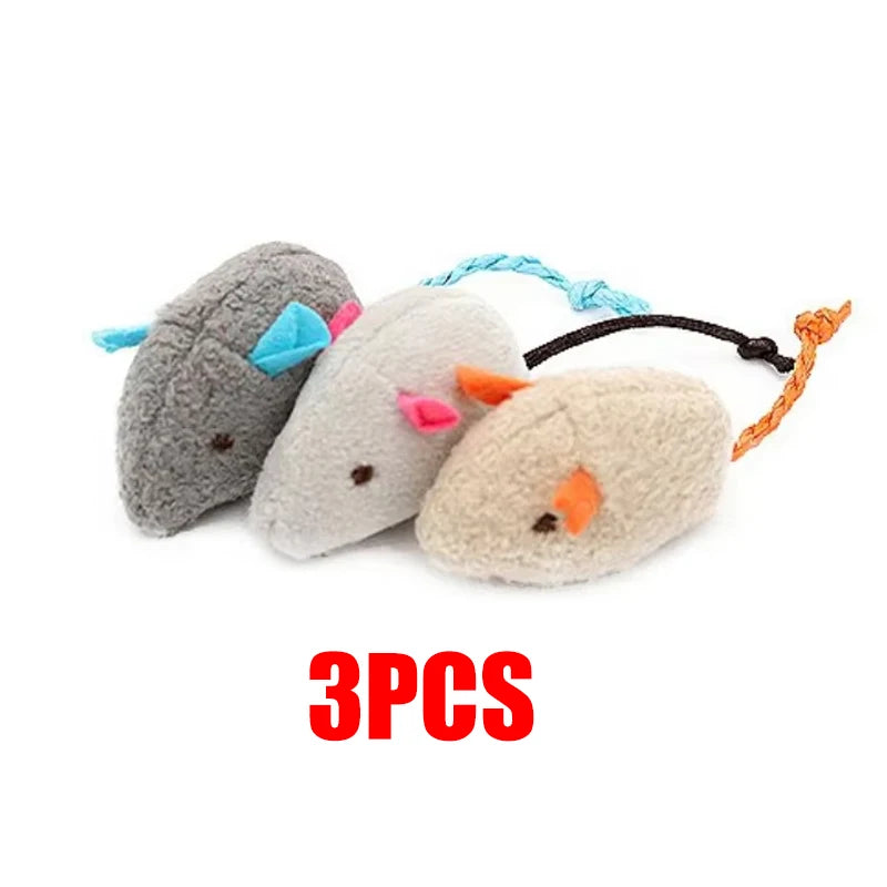 Interactive Cat Toy Mouse with Catnip – Plush Bite-Resistant, Scratch-Proof, Rattle Toy for Cats & Kittens