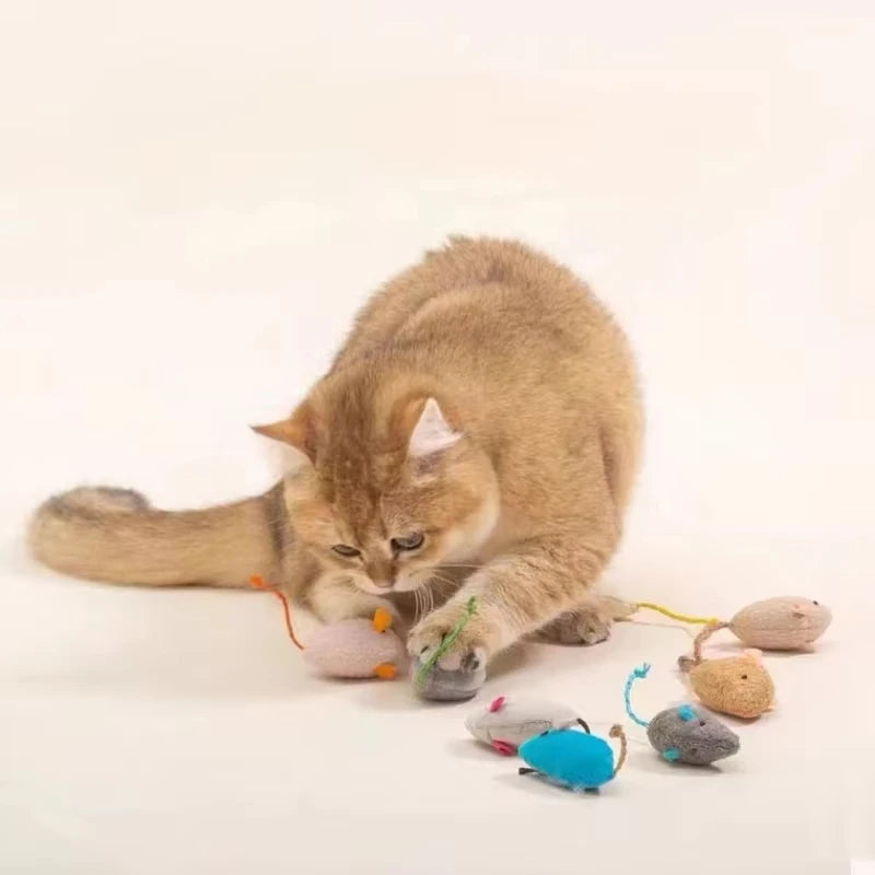 Interactive Cat Toy Mouse with Catnip – Plush Bite-Resistant, Scratch-Proof, Rattle Toy for Cats & Kittens