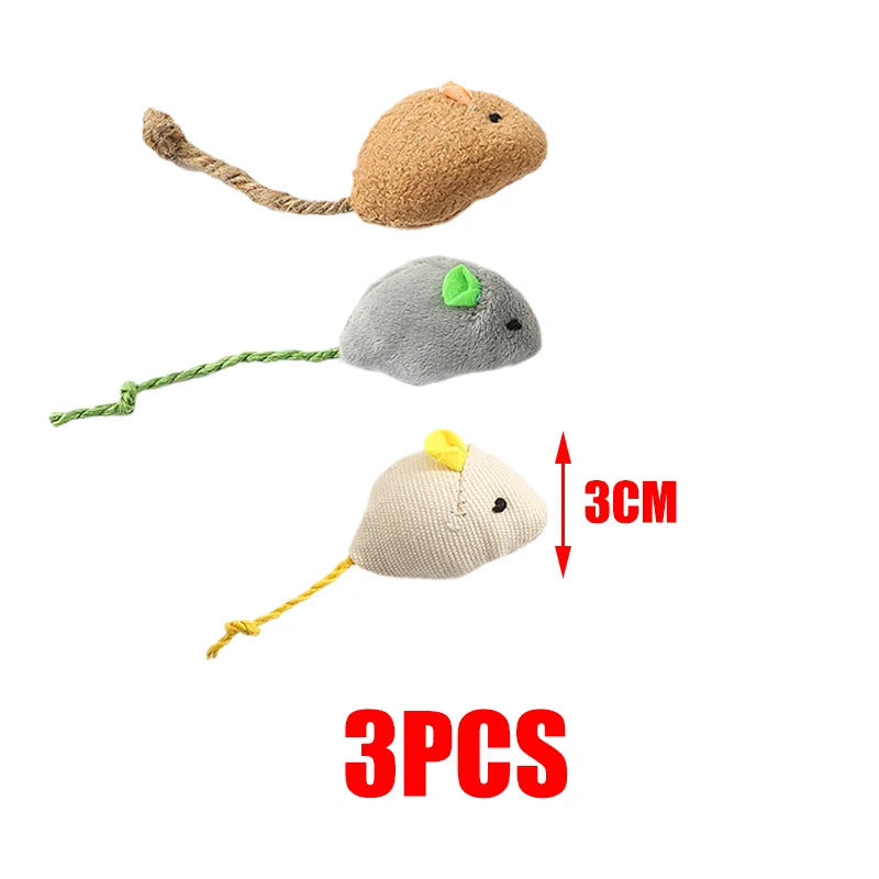 Interactive Cat Toy Mouse with Catnip – Plush Bite-Resistant, Scratch-Proof, Rattle Toy for Cats & Kittens