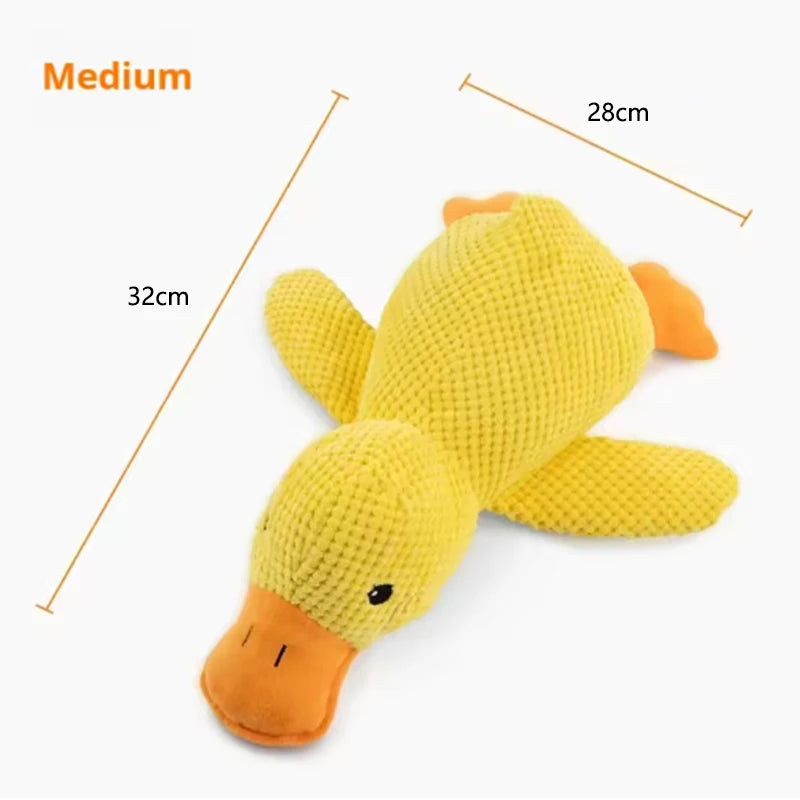Stomping Duck Dog Toy, Bite-Resistant Plush Chew Toy for Large Dogs, Teeth Cleaning Interactive Pet Toy for Boredom Relief