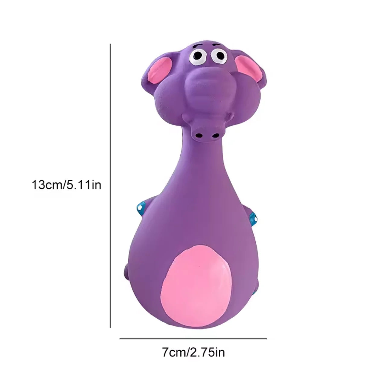Bite-Resistant Latex Squeaky Dog Toy, Cartoon Fat-Bellied Animal Sound Toy for Puppies and Small Dogs, Durable Chew Pet Toy