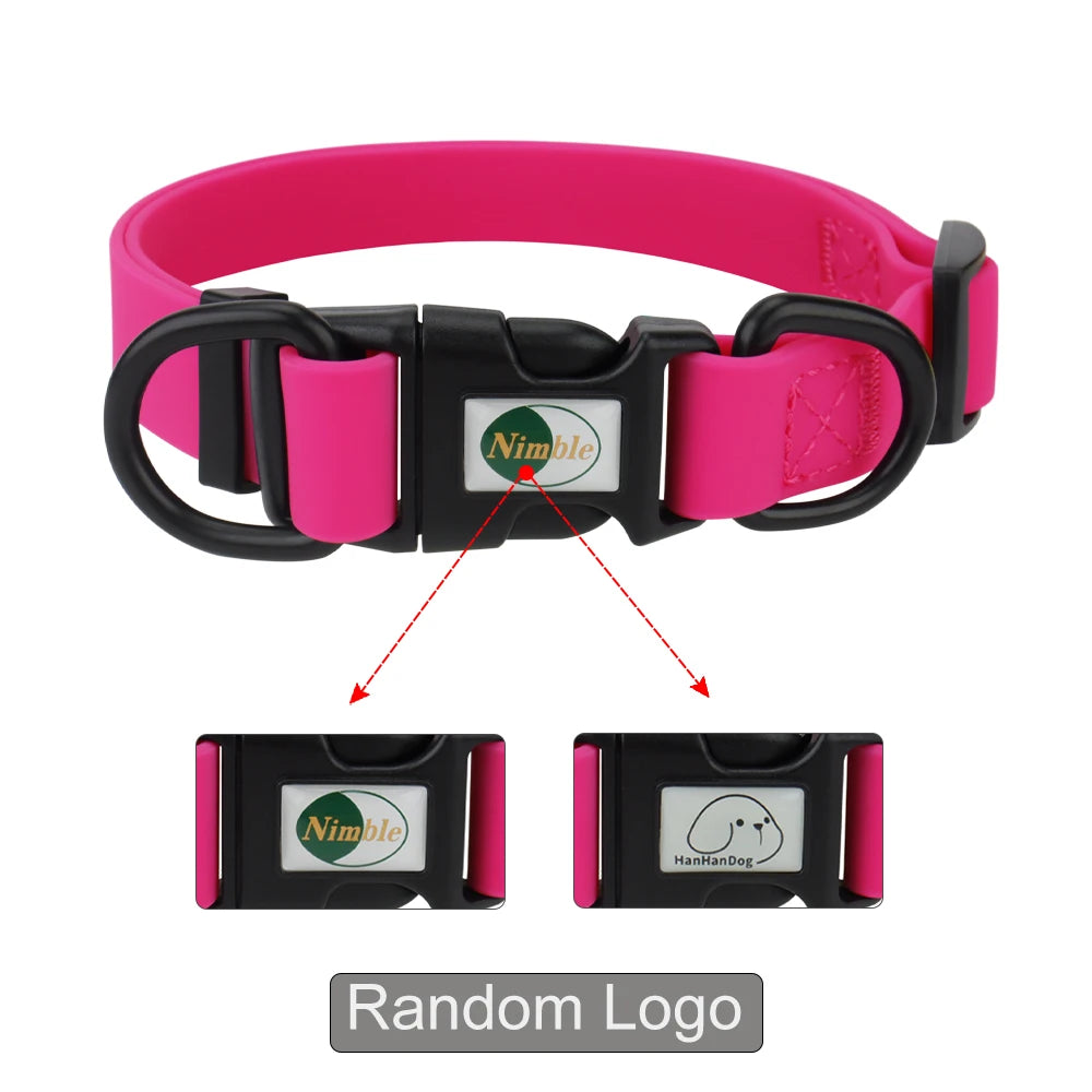 PVC Waterproof Dog Collar, Soft Adjustable Pet Collar for Small Medium and Large Dogs and Big Cats
