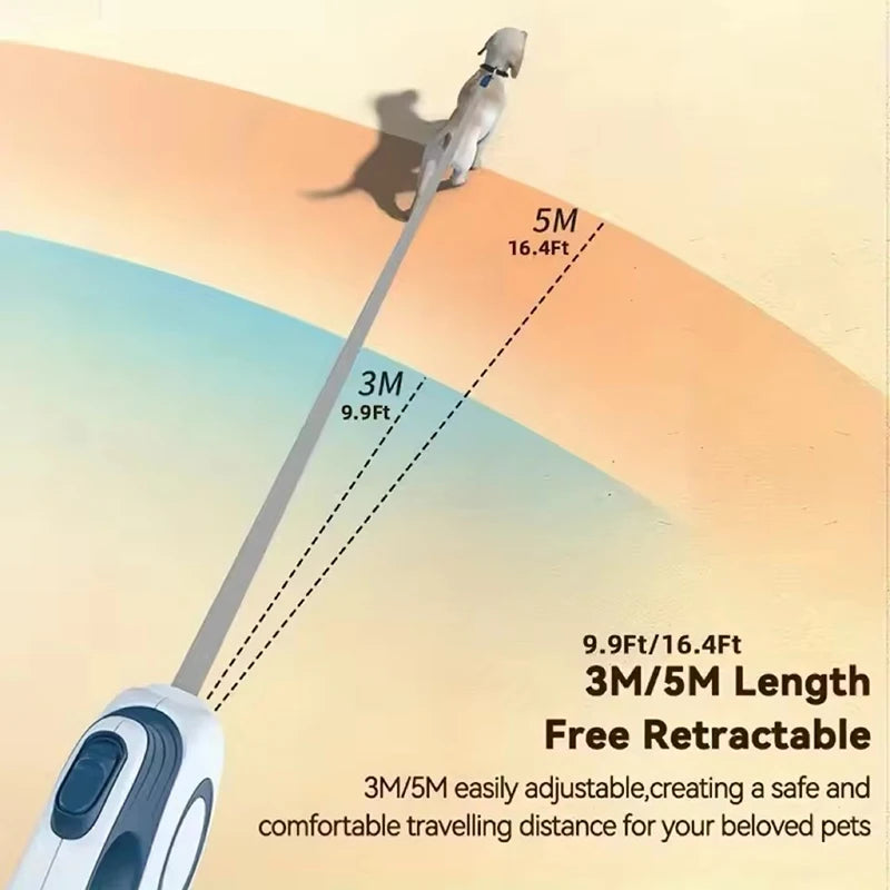 Automatic Retractable Dog Leash Extendable Rope for Outdoor Walking, Hiking, and Travel, Durable Small Dog and Cat Traction Lead
