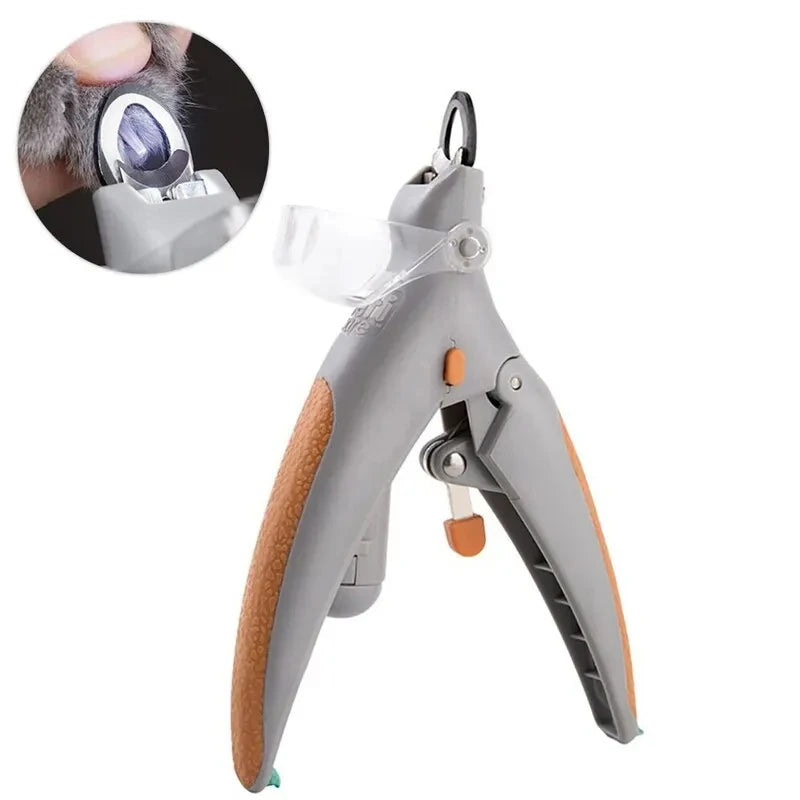 LED Light Pet Nail Clipper for Dogs & Cats, Precision Nail Trimmer with Magnification for Safe Home Grooming
