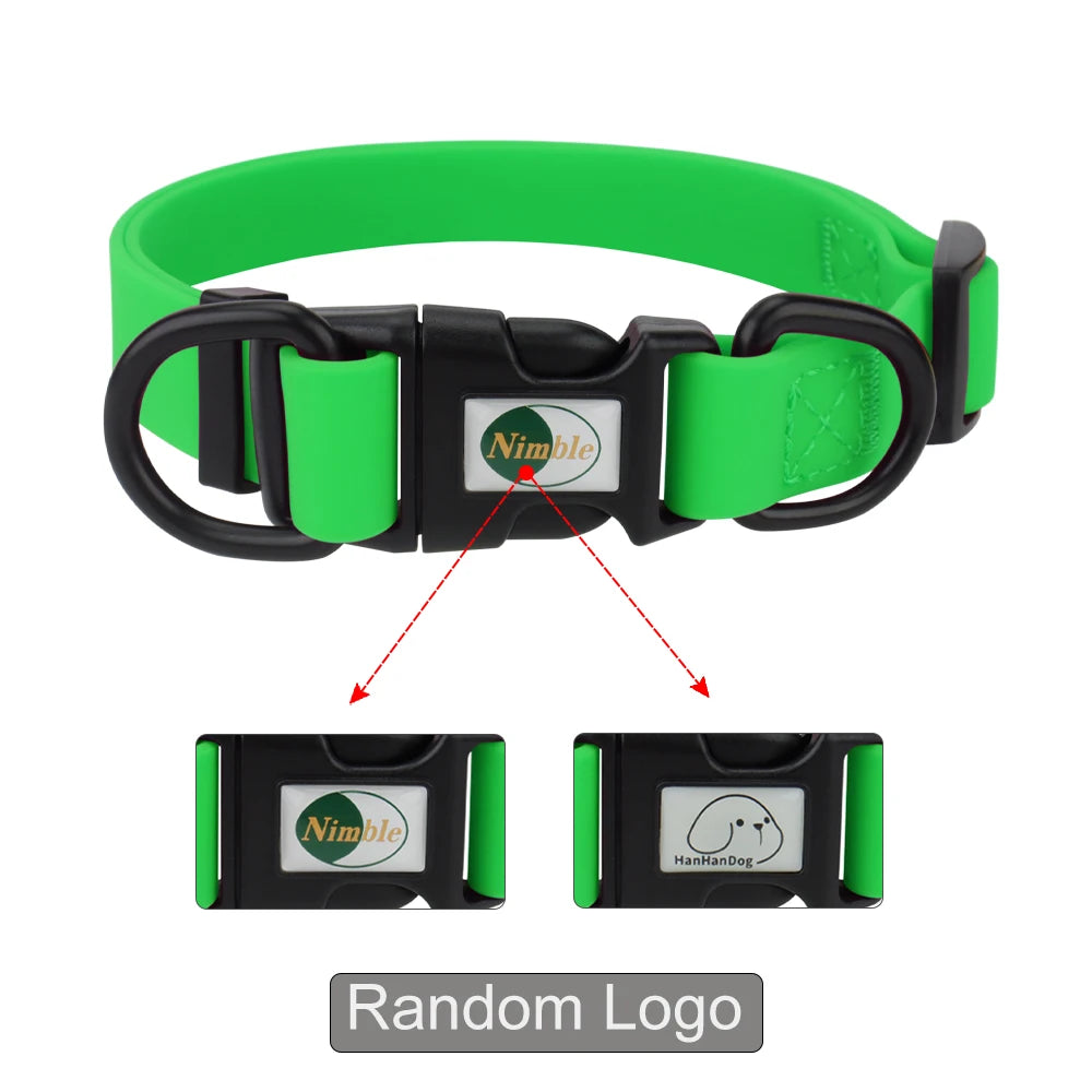 PVC Waterproof Dog Collar, Soft Adjustable Pet Collar for Small Medium and Large Dogs and Big Cats