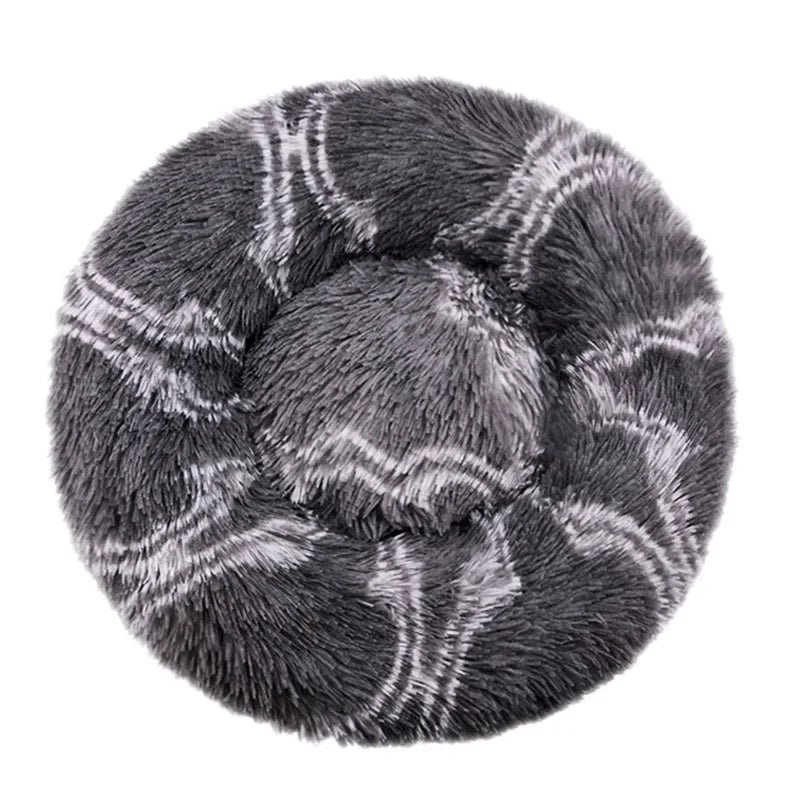 40-90cm Round Pet Bed – Super Soft Plush Dog & Cat House for Medium & Large Dogs, Winter Warm Sleeping Bed
