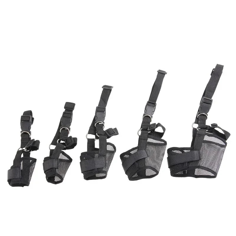 Adjustable Dog Muzzle for Small Dogs, Anti-Bark, Anti-Chewing Mesh Grooming Mouth Cover with Nylon Strap, Pet Accessories