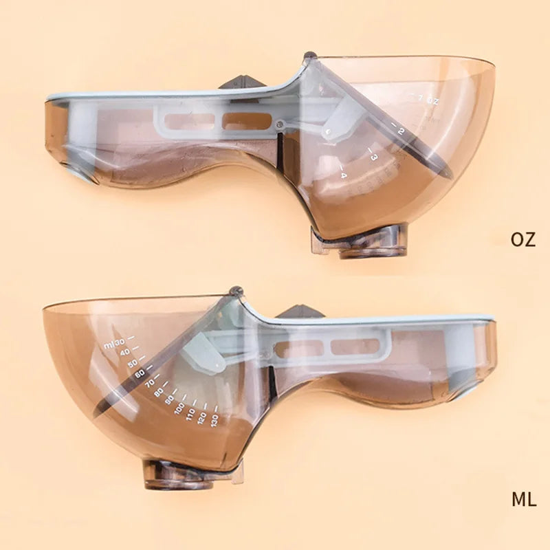 Adjustable Pet Food Measuring Scoop – Transparent Dog & Cat Food Measuring Cup with Scale, Accurate Portion Dog Accessories