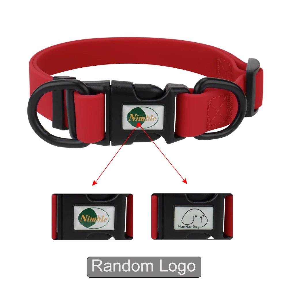PVC Waterproof Dog Collar, Soft Adjustable Pet Collar for Small Medium and Large Dogs and Big Cats