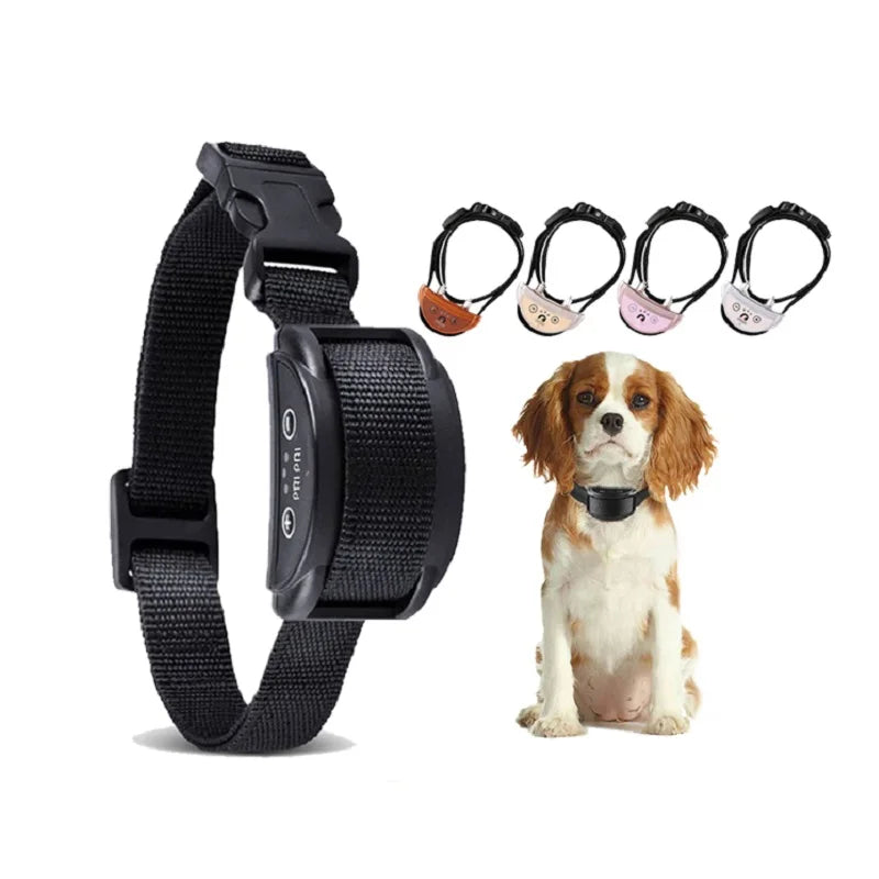Paipaitek Dog Anti-Barking Collar, IP65 Waterproof Adjustable Training Collar for Dogs, Safe Dog Trainer Device with Sound and Vibration, Pet Supplies
