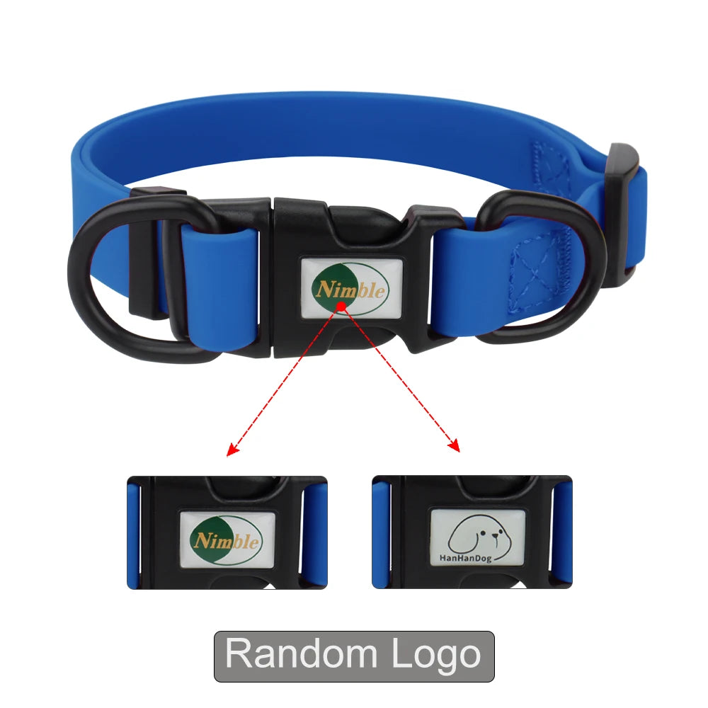 PVC Waterproof Dog Collar, Soft Adjustable Pet Collar for Small Medium and Large Dogs and Big Cats