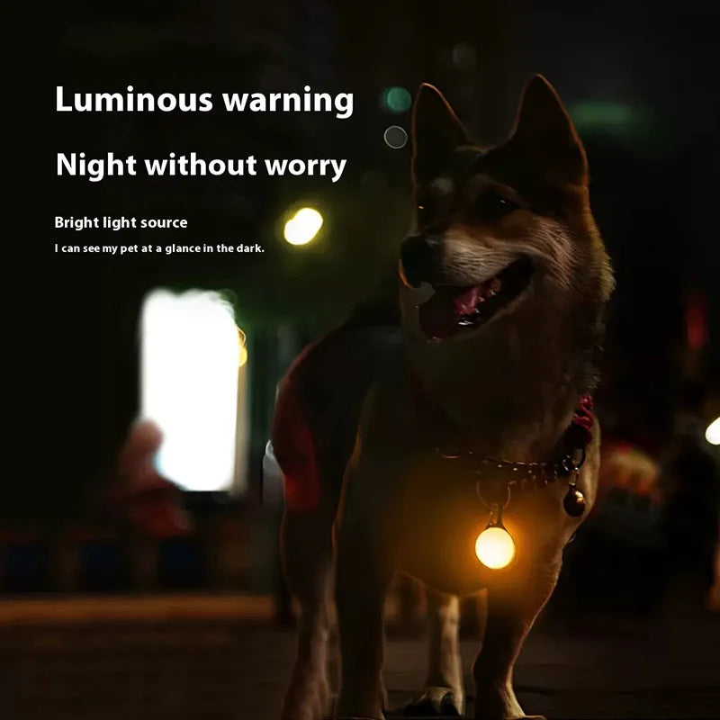 LED Luminous Dog and Cat Collar, Glowing Pet Necklace with Pendant, Night Safety Glow Accessories for Dogs and Cats