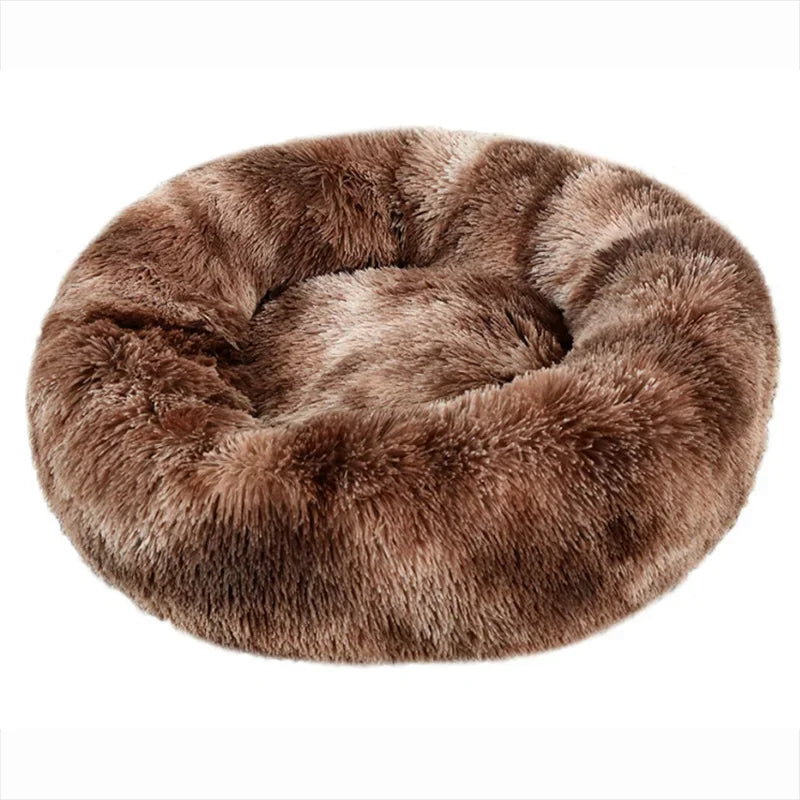 40-90cm Round Pet Bed – Super Soft Plush Dog & Cat House for Medium & Large Dogs, Winter Warm Sleeping Bed