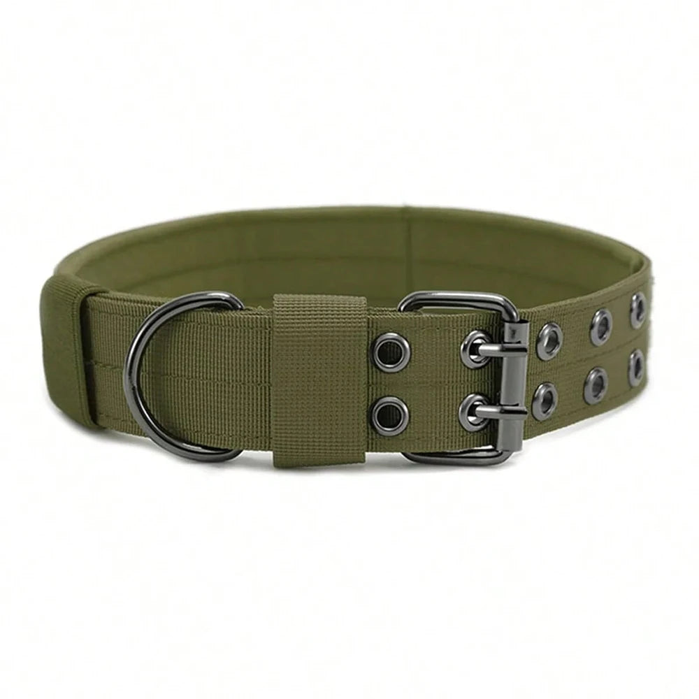 Tactical Dog Collar Durable Nylon Military Collar for Medium and Large Dogs, Adjustable Training and Working Outdoor Pet Collar