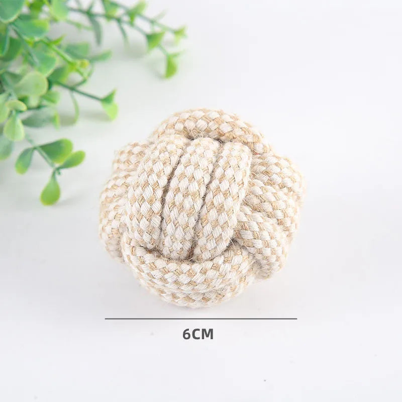 Cat Dog Knot Chew Toy, Interactive Teeth Cleaning and Grinding Rope Toy, Wear-Resistant Pet Chew Toy for Play, Training and Entertainment