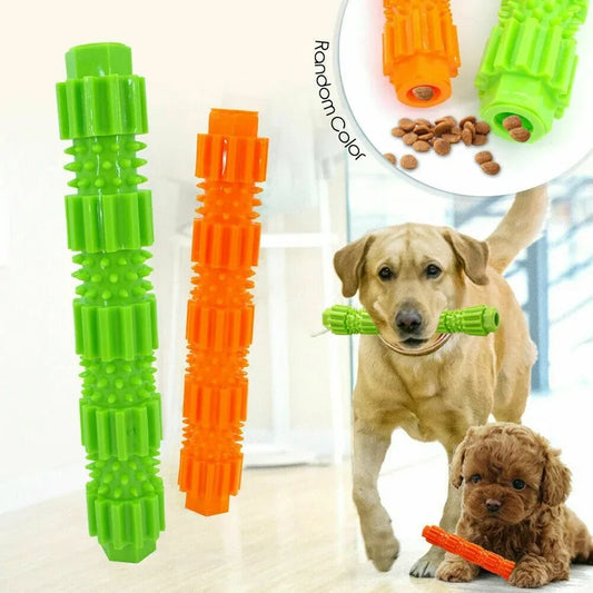 Pet Dog Chew Toy for Aggressive Chewers, Treat Dispensing Rubber Squeaky Toy for Teeth Cleaning and Dental Care, Durable Interactive Toys for Dogs