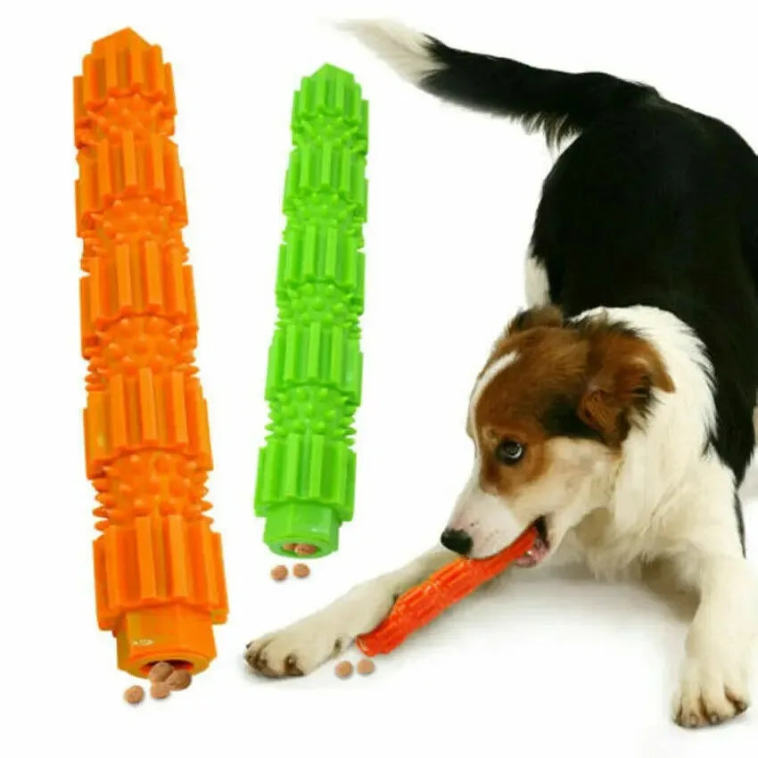 Pet Dog Chew Toy for Aggressive Chewers, Treat Dispensing Rubber Squeaky Toy for Teeth Cleaning and Dental Care, Durable Interactive Toys for Dogs