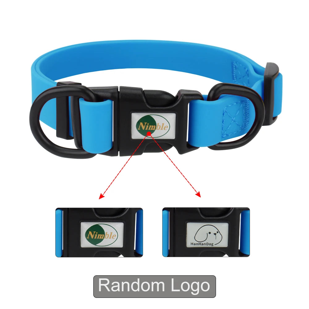 PVC Waterproof Dog Collar, Soft Adjustable Pet Collar for Small Medium and Large Dogs and Big Cats