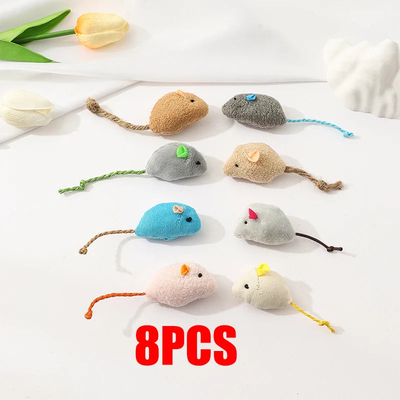 Interactive Cat Toy Mouse with Catnip – Plush Bite-Resistant, Scratch-Proof, Rattle Toy for Cats & Kittens