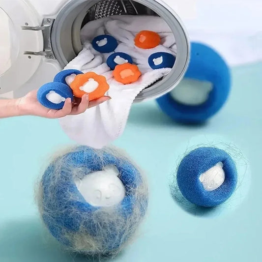 Energy Discounts™ Hair-Catcher Laundry Balls – Reusable Pet Hair Remover for Washing Machines & Dryers