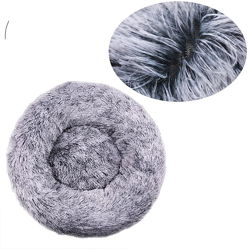 40-90cm Round Pet Bed – Super Soft Plush Dog & Cat House for Medium & Large Dogs, Winter Warm Sleeping Bed