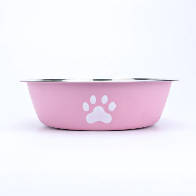 Stainless Steel Dog Bowl – Non-Slip Silicone Base, Pet Food & Water Dish for Dogs & Cats, Durable Feeding Bowl
