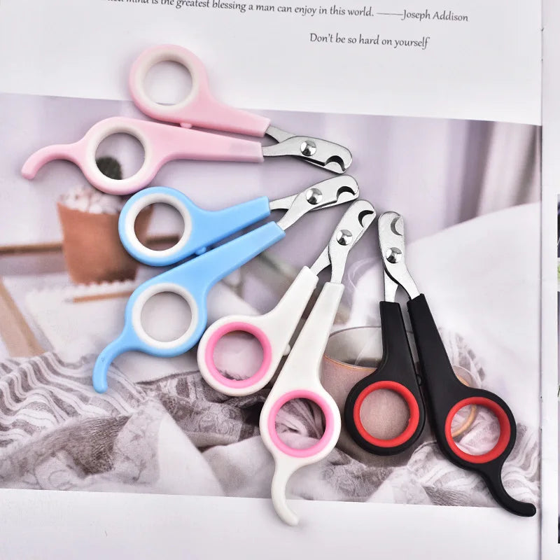 Professional Pet Nail Scissors for Dogs & Cats, Safe Toe Claw Trimmer for Home Grooming