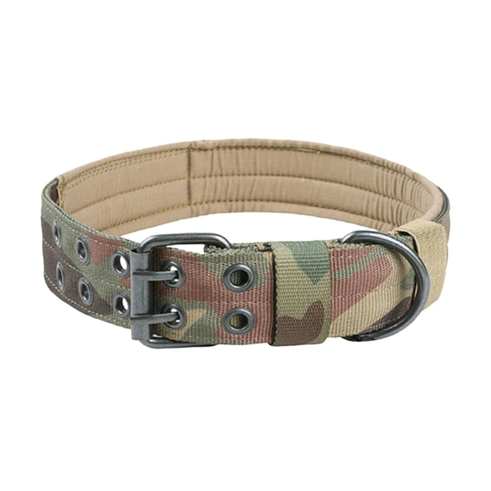 Tactical Dog Collar Durable Nylon Military Collar for Medium and Large Dogs, Adjustable Training and Working Outdoor Pet Collar