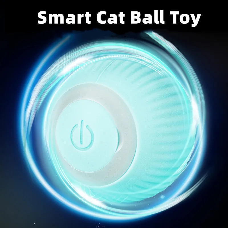 Automatic Rolling Electric Cat Ball Toy, Interactive Self-Moving Smart Toy for Indoor Cats, Training and Exercise Kitten Toy