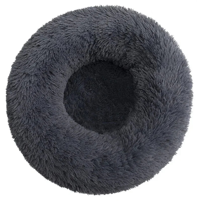 40-90cm Round Pet Bed – Super Soft Plush Dog & Cat House for Medium & Large Dogs, Winter Warm Sleeping Bed