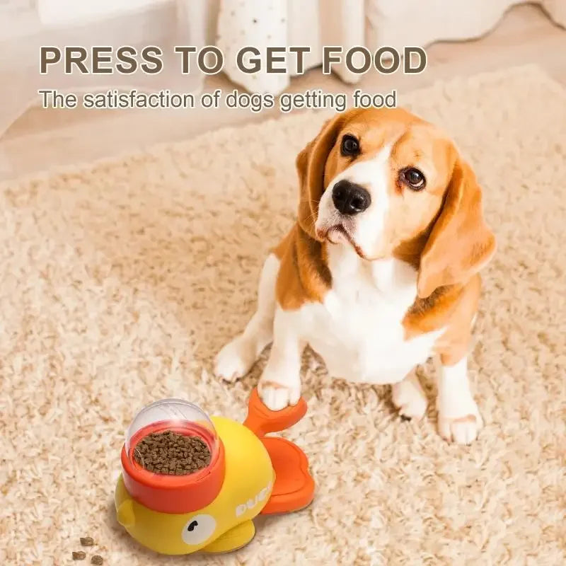 2-in-1 Interactive Dog Toy & Treat Dispenser – Cartoon Duck Feeder