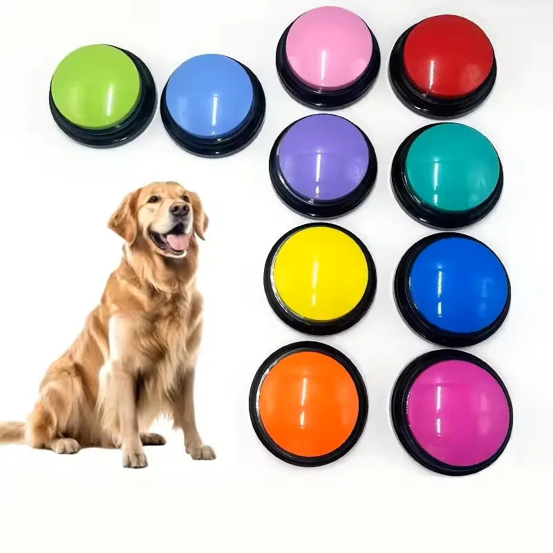 Recordable Talking Dog Buttons, Portable Voice Training Buttons for Dogs and Cats, Interactive Communication Pet Toys for Travel