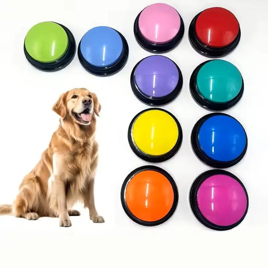 Recordable Talking Dog Buttons, Portable Voice Training Buttons for Dogs and Cats, Interactive Communication Pet Toys for Travel