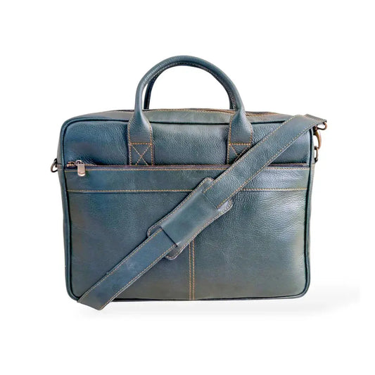Green Leather Laptop Bag.