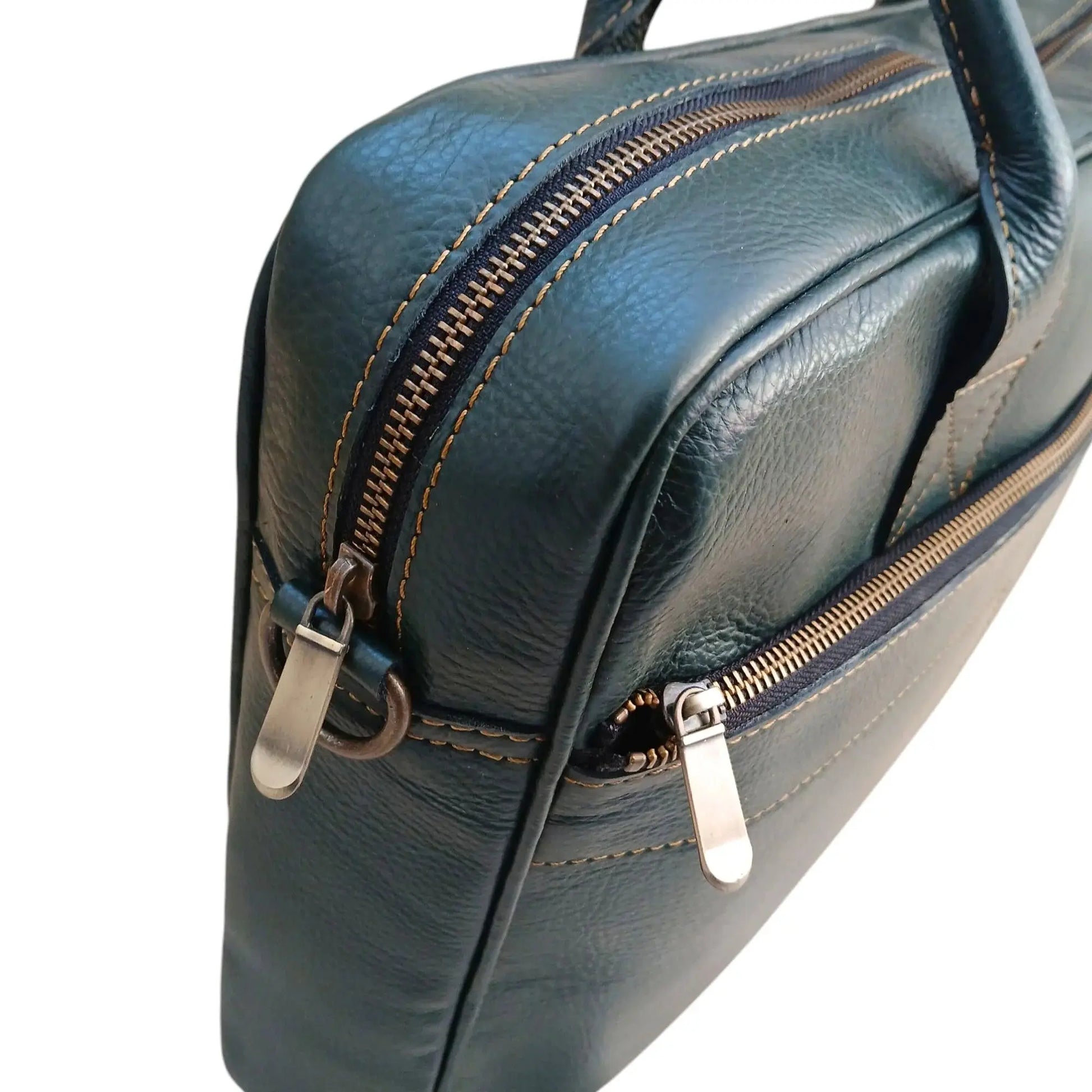 Green Leather Laptop Bag.